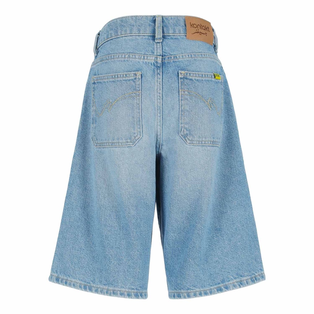 Kontakt - Bermuda baggy unisexe enfant en jeans - Denim 3