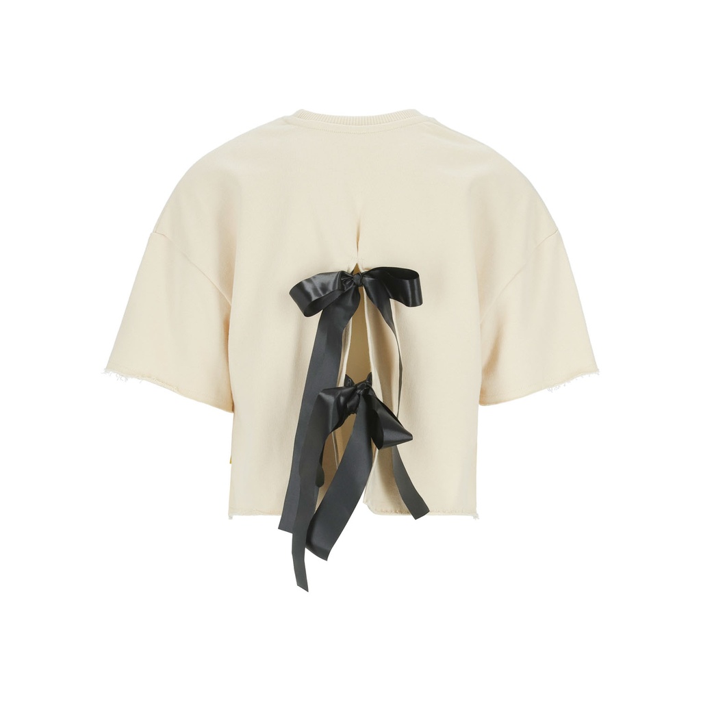 Kontakt - Sweat sur taille fille manches courtes avec pin up - Beige 5