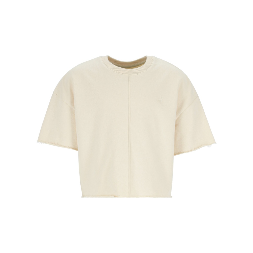 Kontakt - Sweat sur taille fille manches courtes avec pin up - Beige 6