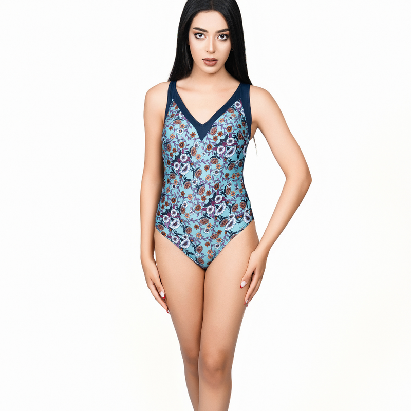 Lyouna Lingerie Swimwear – Maillot forte poitrine – Cachemir bleu