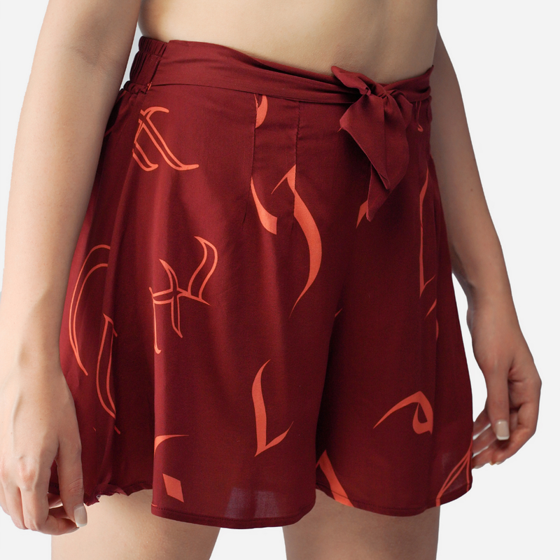 Lyouna  - Top + short Calligraphie - burned calligraphie 3