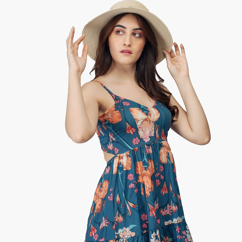 Lyouna  - Robe courte - imprime floral 3