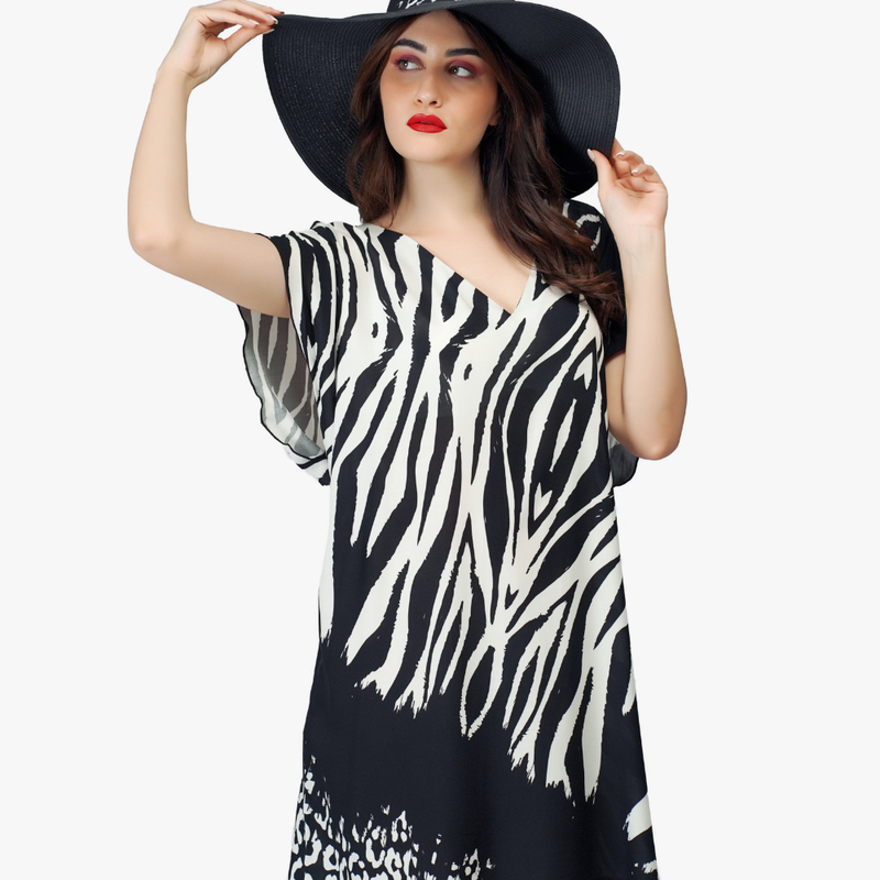 Lyouna Lingerie Swimwear – Robe courte Beachwear – ZEBRE
