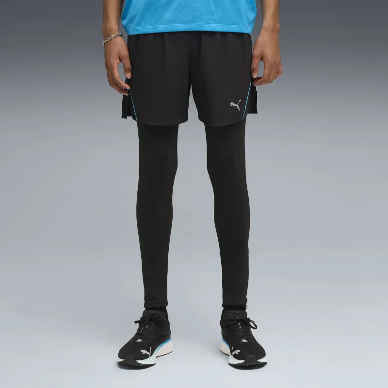 Puma - Short de coue VELOCITY pour homme, 12,7 cm (5 pouces) - PUMA Noir-Bleu Vitesse 3