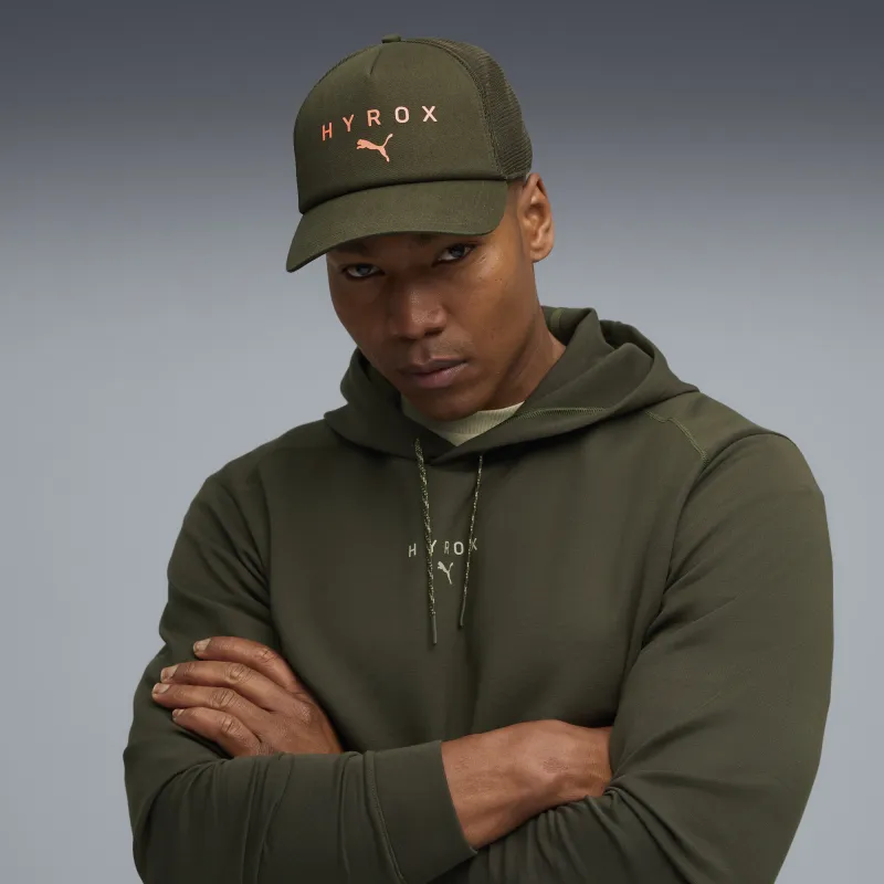 Puma – Casquette trucker Puma X Hyrox – Olive foncé-ange fluo - Puma
