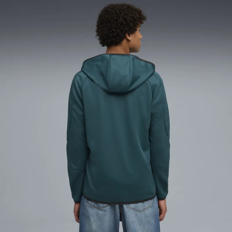 Puma - Sweat à capuche zippé chaud pour homme EVOSTRIPE - Vert 2