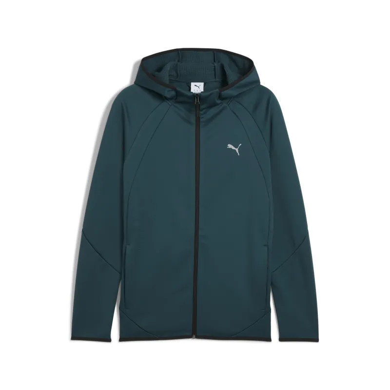 Puma - Sweat à capuche zippé chaud pour homme EVOSTRIPE - Vert 5