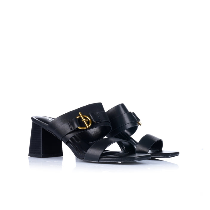 Seaside - Sabot demi talon avec accessoires E26-F602 - Noir 3