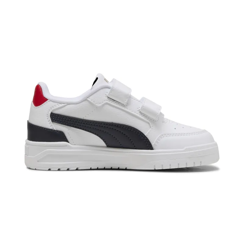 Puma – Baskets basses Shuffle Downtown Enfants – Blanc PUMA, Bleu marine, Rouge - Puma