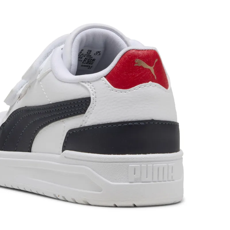 Puma - Baskets basses Shuffle Downtown Enfants - Blanc PUMA, Bleu marine, Rouge 2