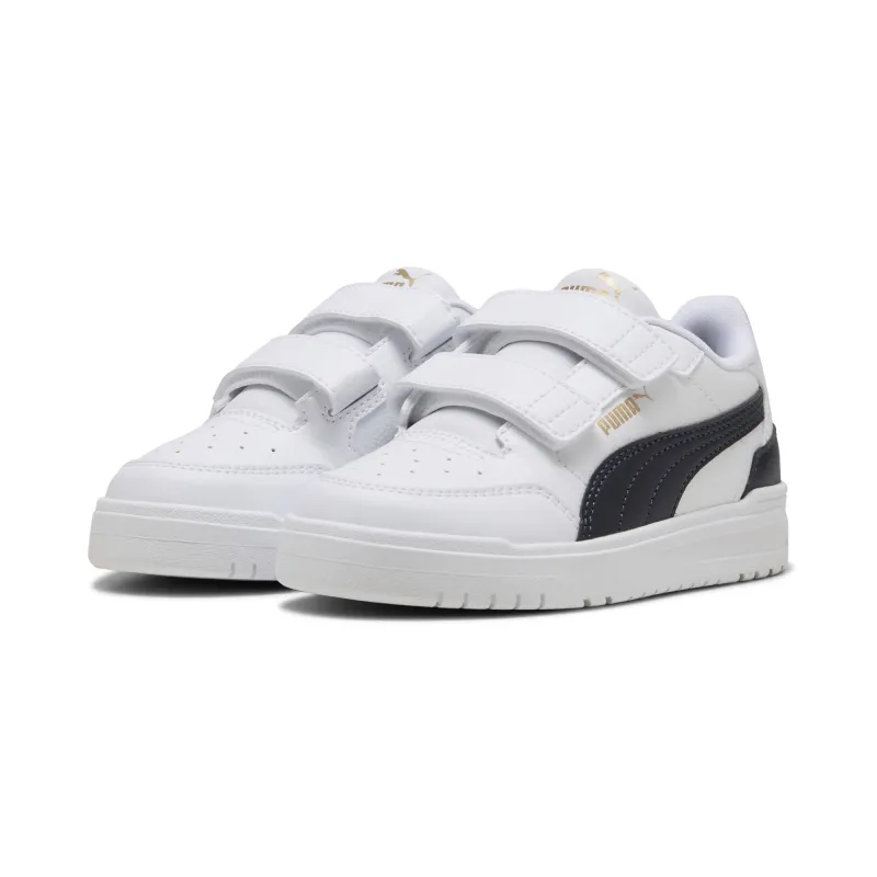 Puma - Baskets basses Shuffle Downtown Enfants - Blanc PUMA, Bleu marine, Rouge 4