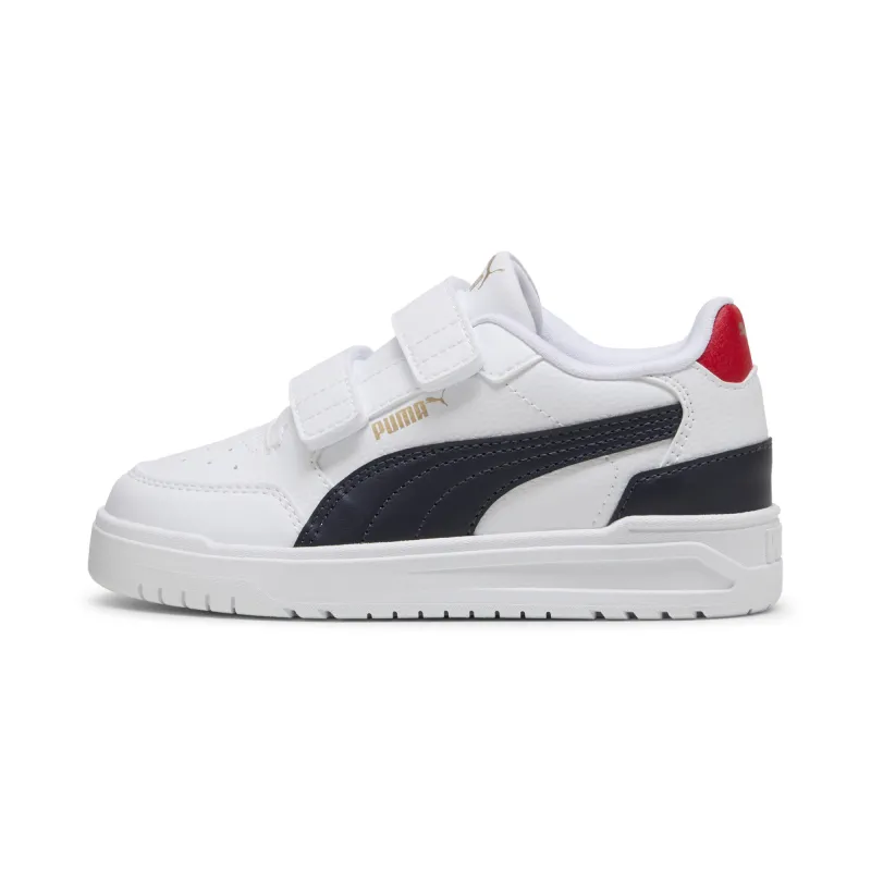 Puma - Baskets basses Shuffle Downtown Enfants - Blanc PUMA, Bleu marine, Rouge 5
