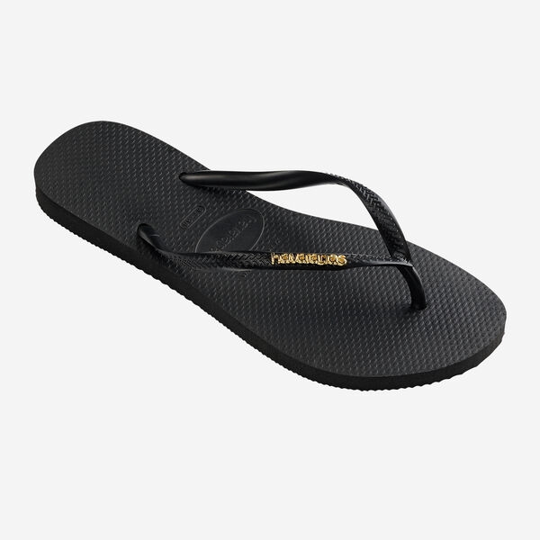 Havaianas – Slim Logo Metallic-noir