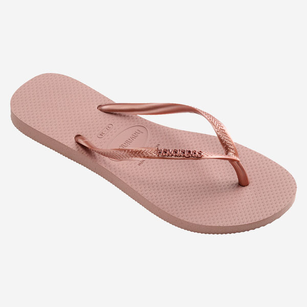 Havaianas – Slim Logo Metallic-pink