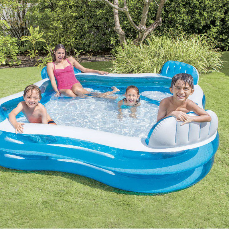 NEST – Piscine Gonflable Familiale 229x229x66 cm – Bleu