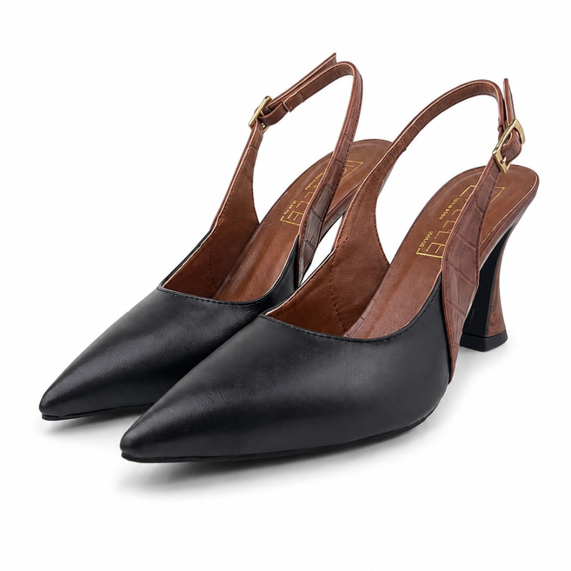 Joelle - ESCARPIN POUR FEMME RF 1876 - Noir Marron 7