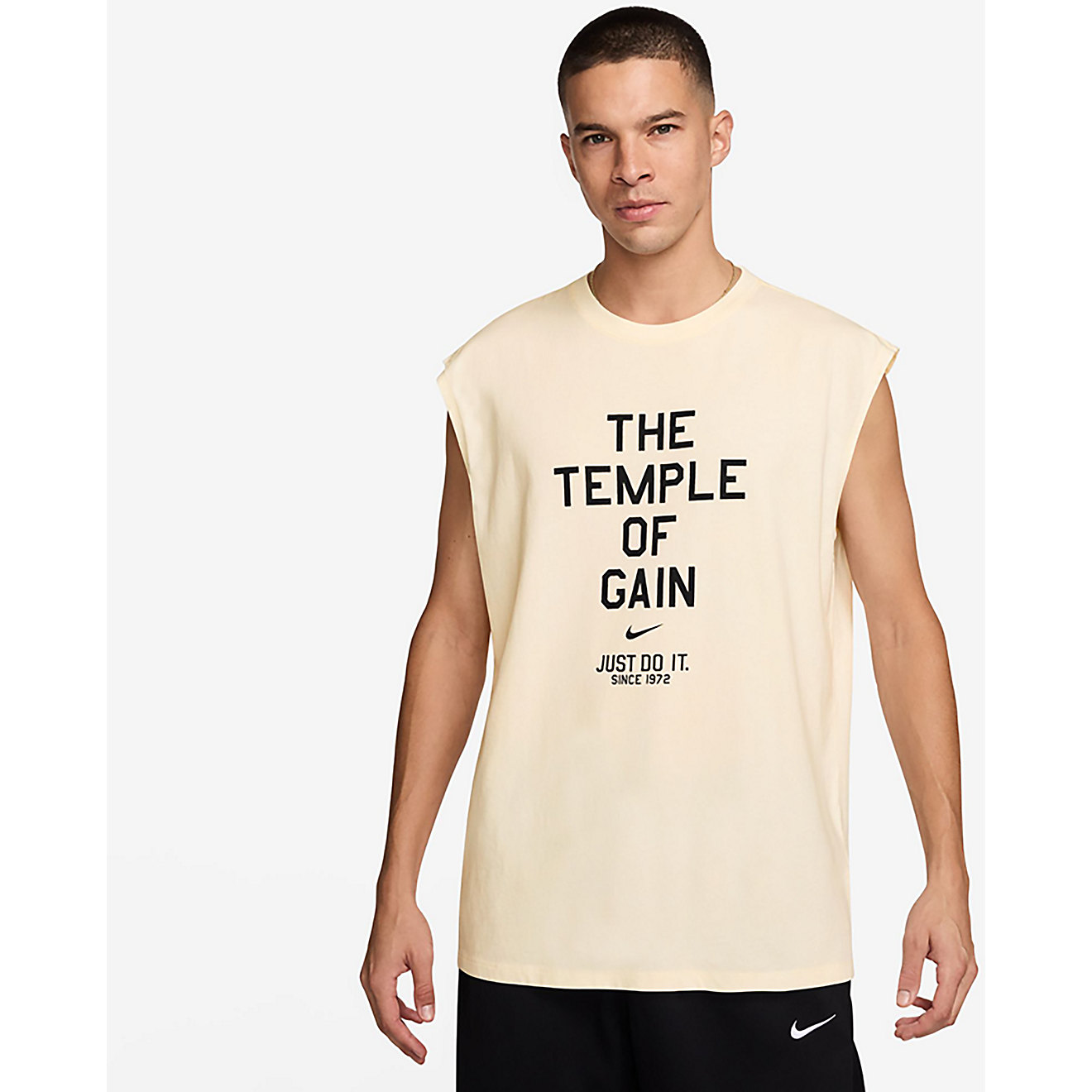 Nike – Débardeur graphique Nike Gym Culture pour homme – Ivoire pâle - Nike