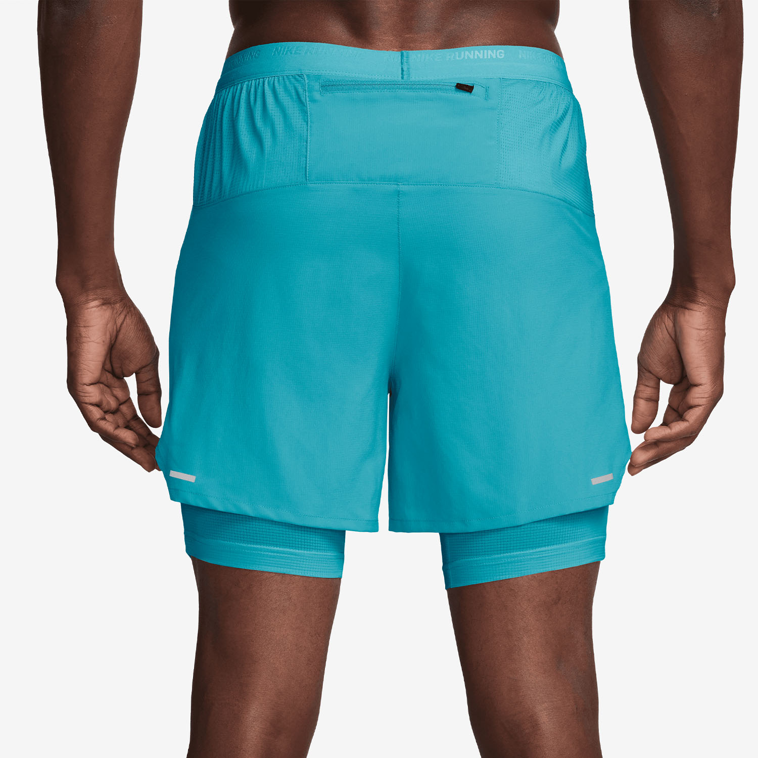 Nike - Short hybride Dri-FIT Stride 2 en 1 de 12,7 cm - Bleu Clair 2