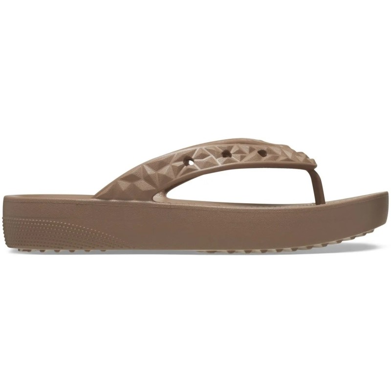 Crocs – CLASSIC PLATFORM GEOMETRC FLIP – Marron