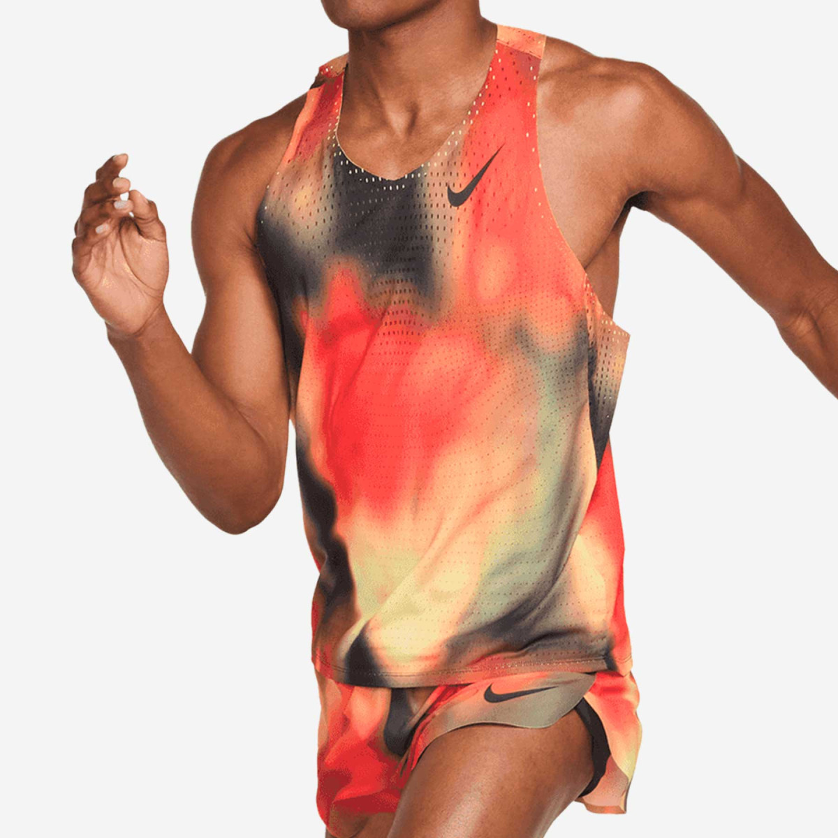 Nike - AeroSwift Elite Entry Dri-FIT ADV Tank Top - Light Lemon Twist / Light Crimson - Noir 2