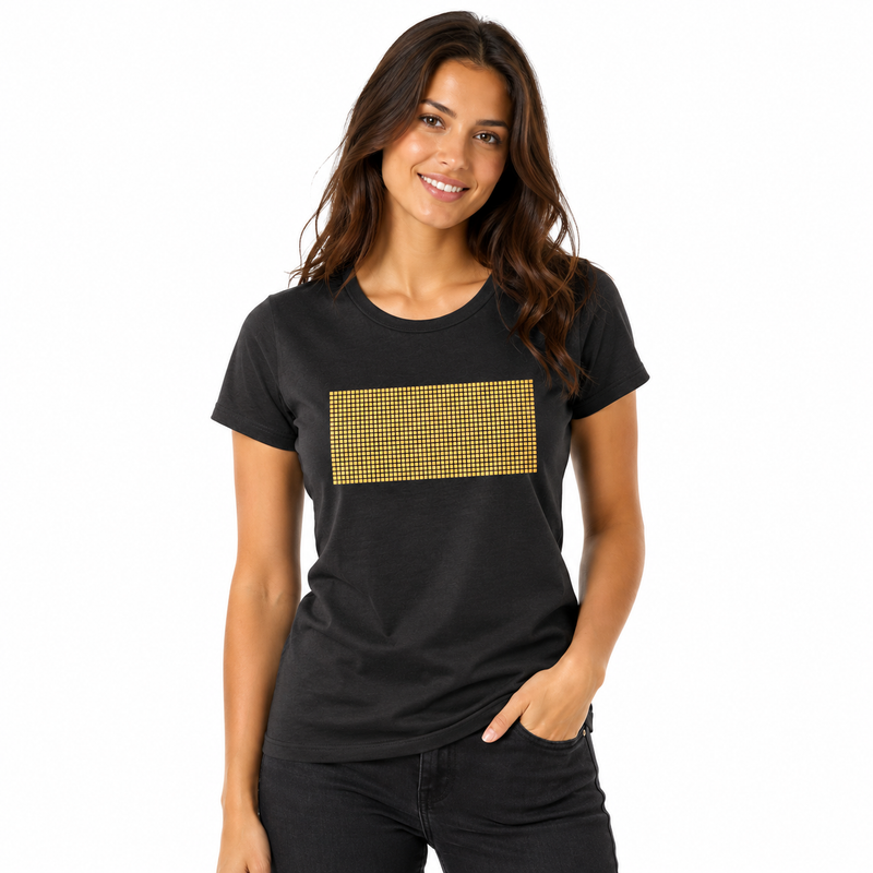 MB -t- shirt Femme – Noir Jaune