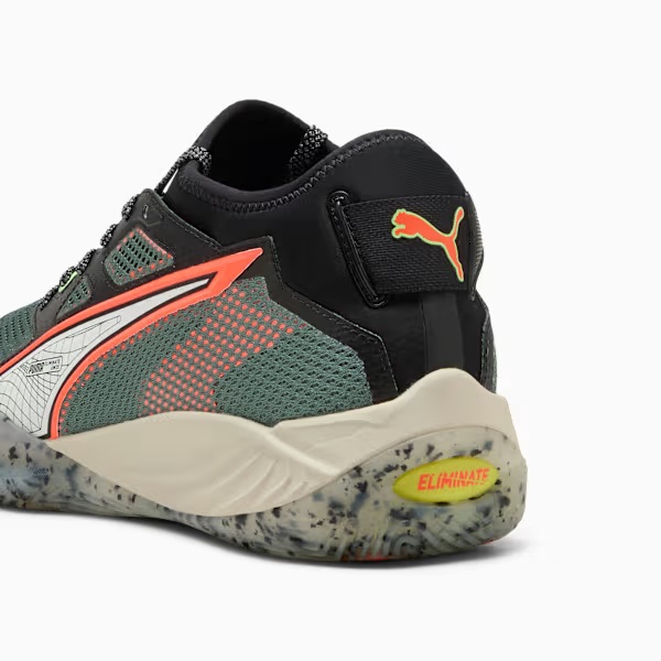 Puma - Chaussures de handball Eliminate NITRO SQD 4 - Eucalyptus-PUMA Noir-Glowing Rouge 5