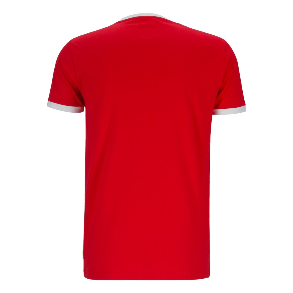 Kontakt - T-shirt unisexe manches courtes contrasté ???? ?????? - Rouge 5