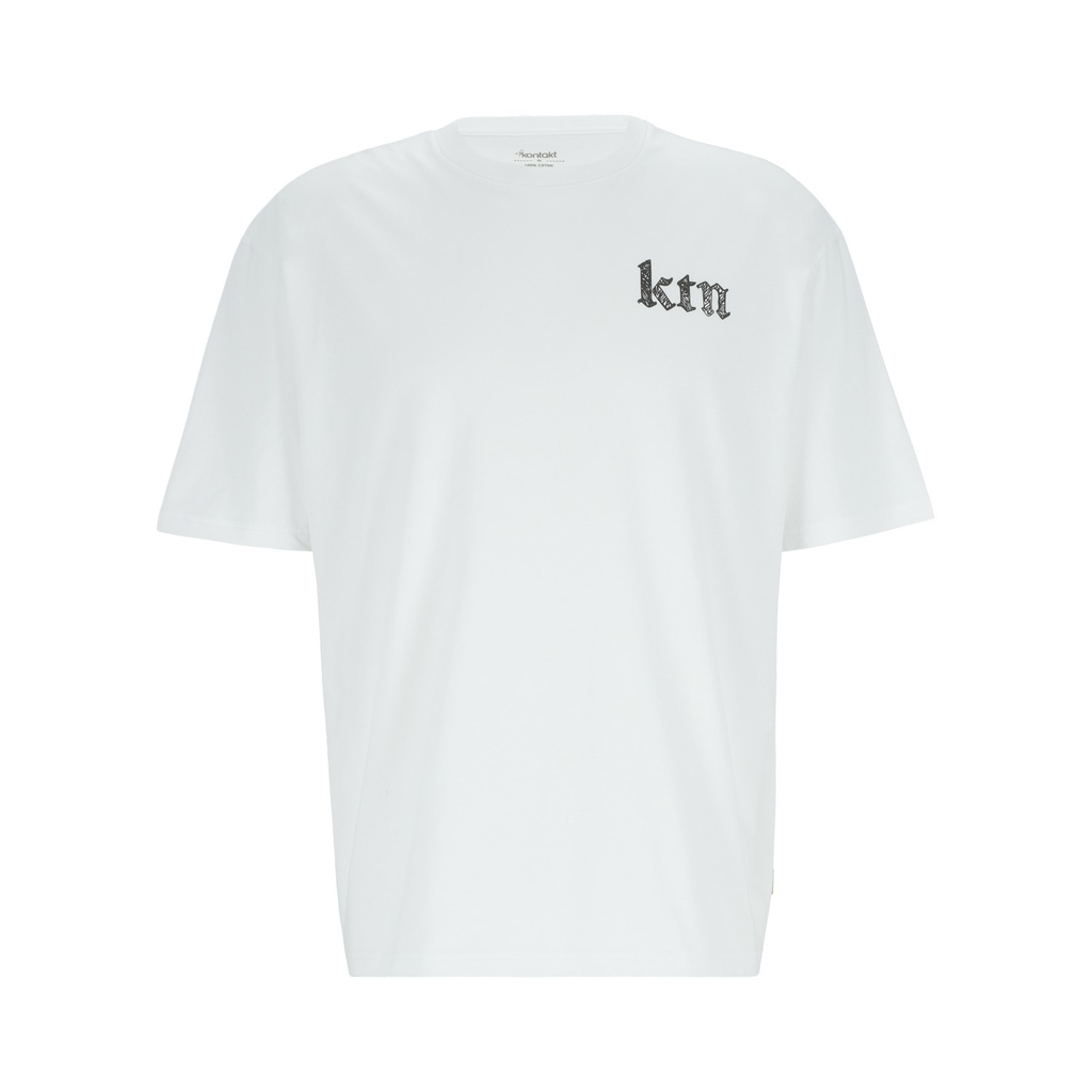 Kontakt - T-shirt oversized unisexe manches courtes JARIDA - Blanc