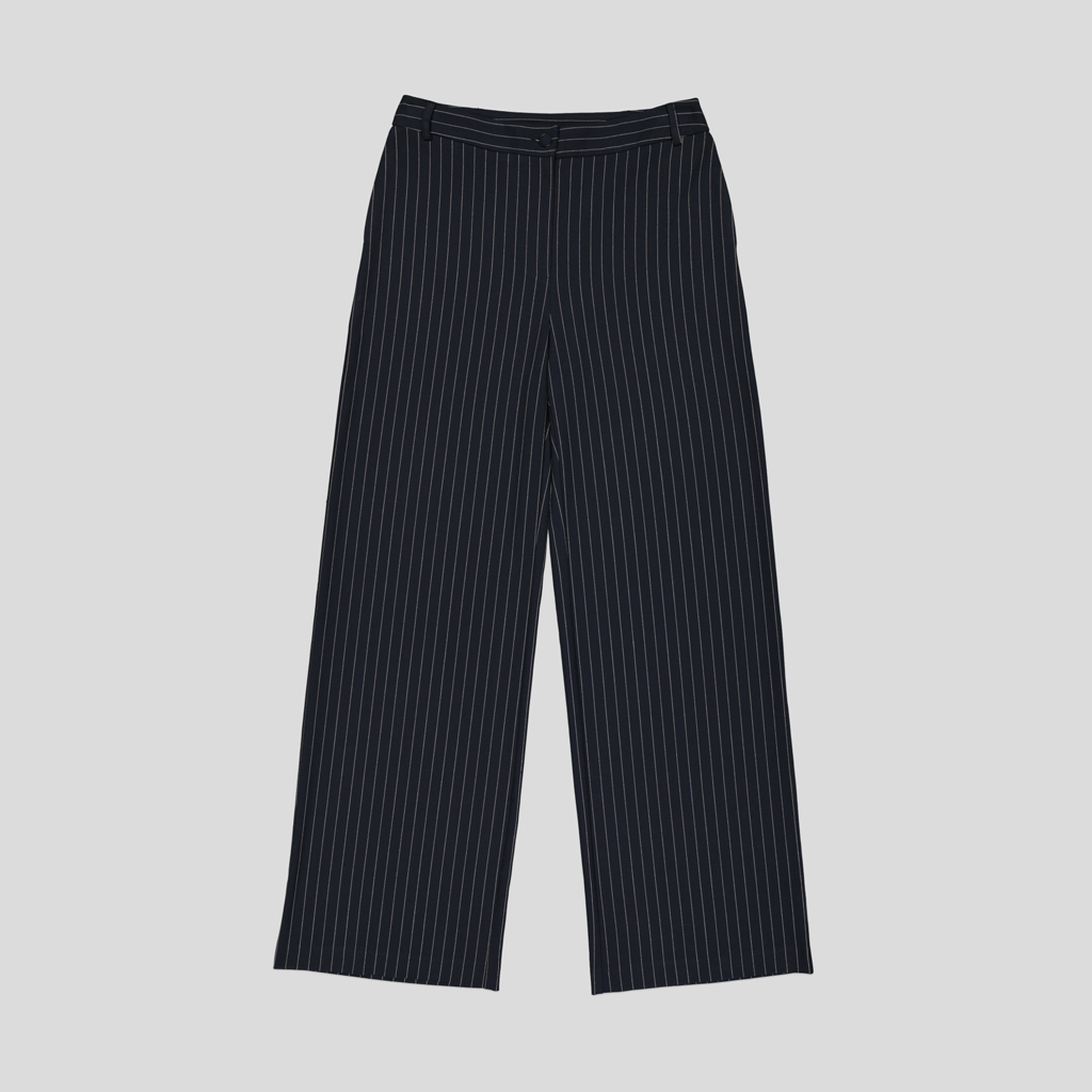 White Pigeon - Pantalon Femme élégant à coupe taille haute - Bleu 2