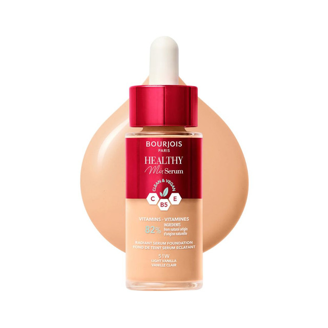 Bourjois – Fond De Teint Serum Healthy Mix Clean 51 Light Vanilla PROMO