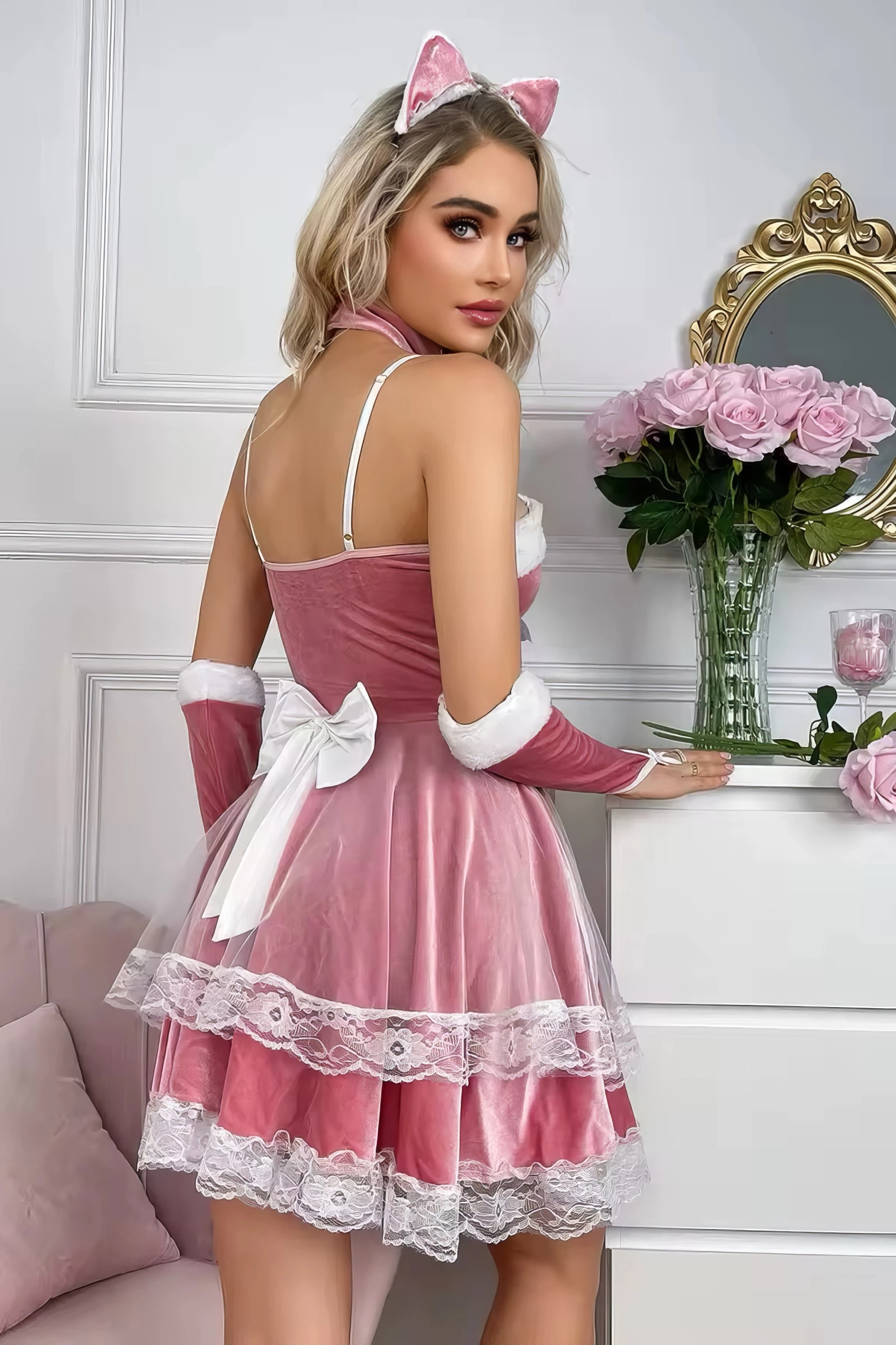 Butterfly Intimates - Robe Sexy Velours Look Douce Coquine PROMO 4