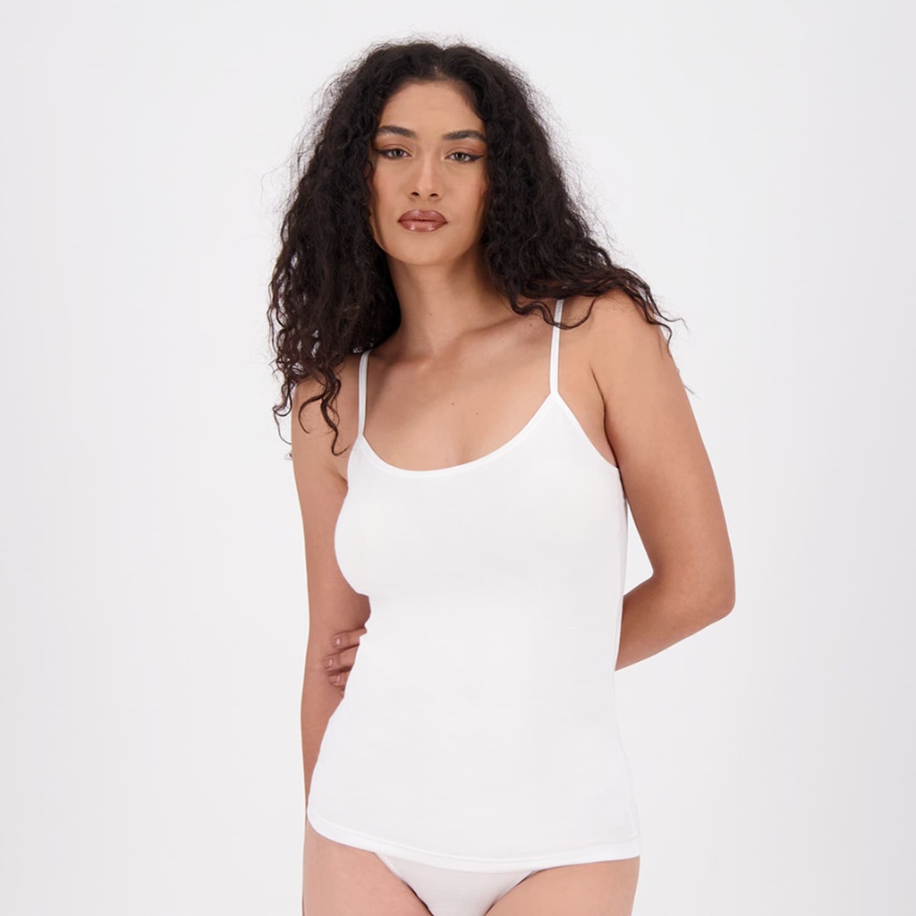Kontakt - Caraco femme en coton stretch - Blanc 2
