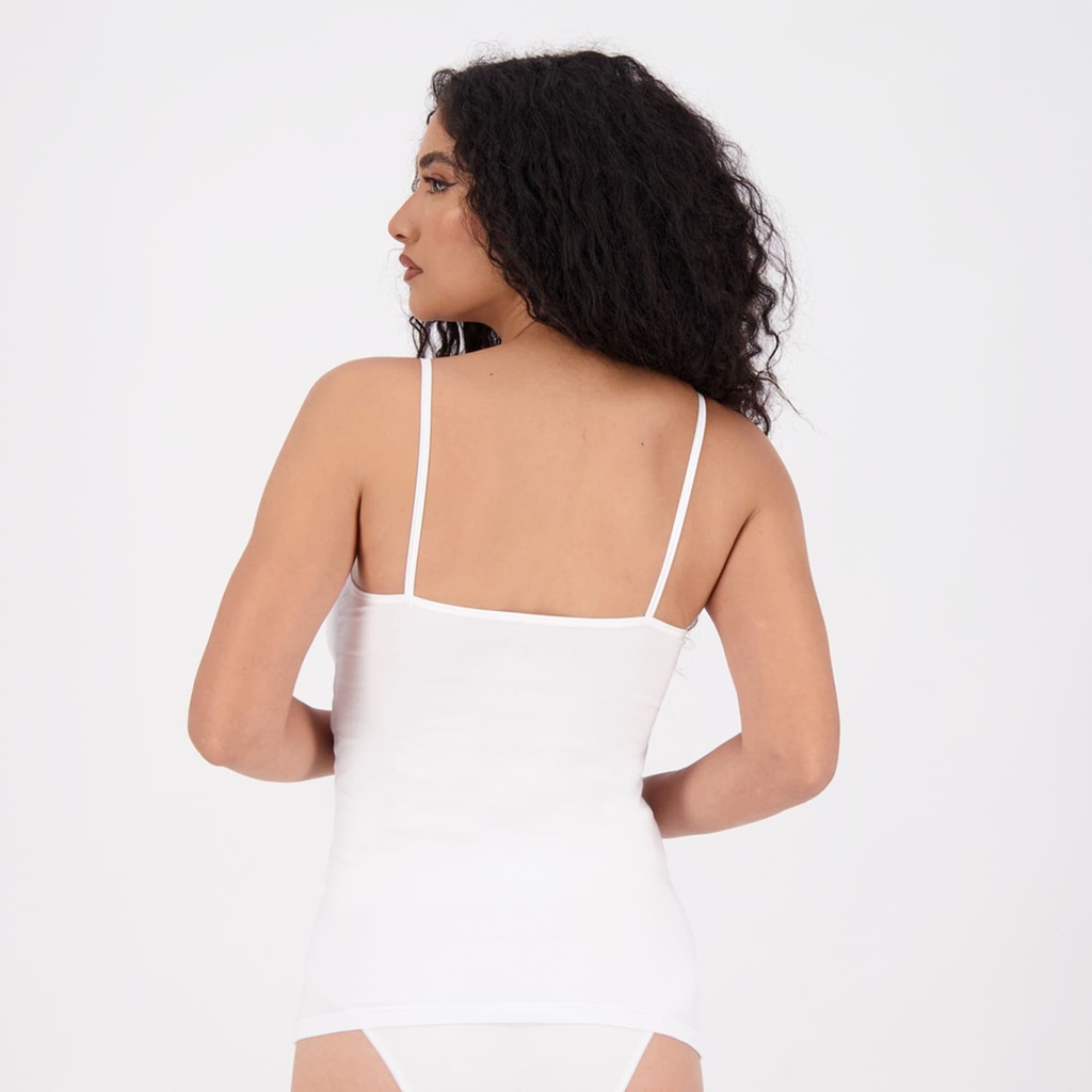 Kontakt - Caraco femme en coton stretch - Blanc 3