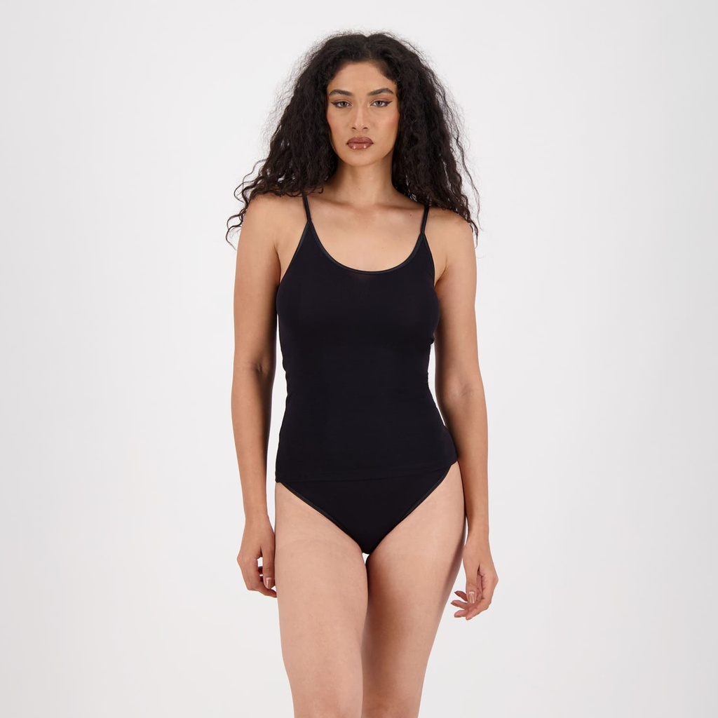 Kontakt – Caraco femme en microfibre extensible – Noir