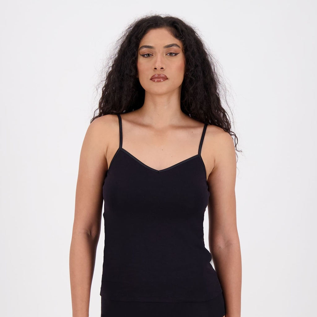 Kontakt - Caraco femme col V en microfibre extensible - Noir 2