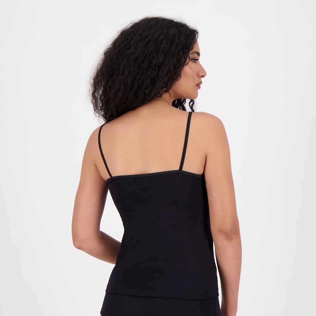 Kontakt - Caraco femme col V en microfibre extensible - Noir 3