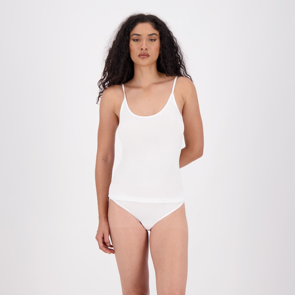 Kontakt – Caraco femme en microfibre extensible – Blanc