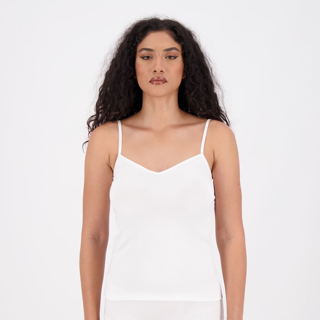 Kontakt - Caraco femme col V en microfibre extensible - Blanc 2