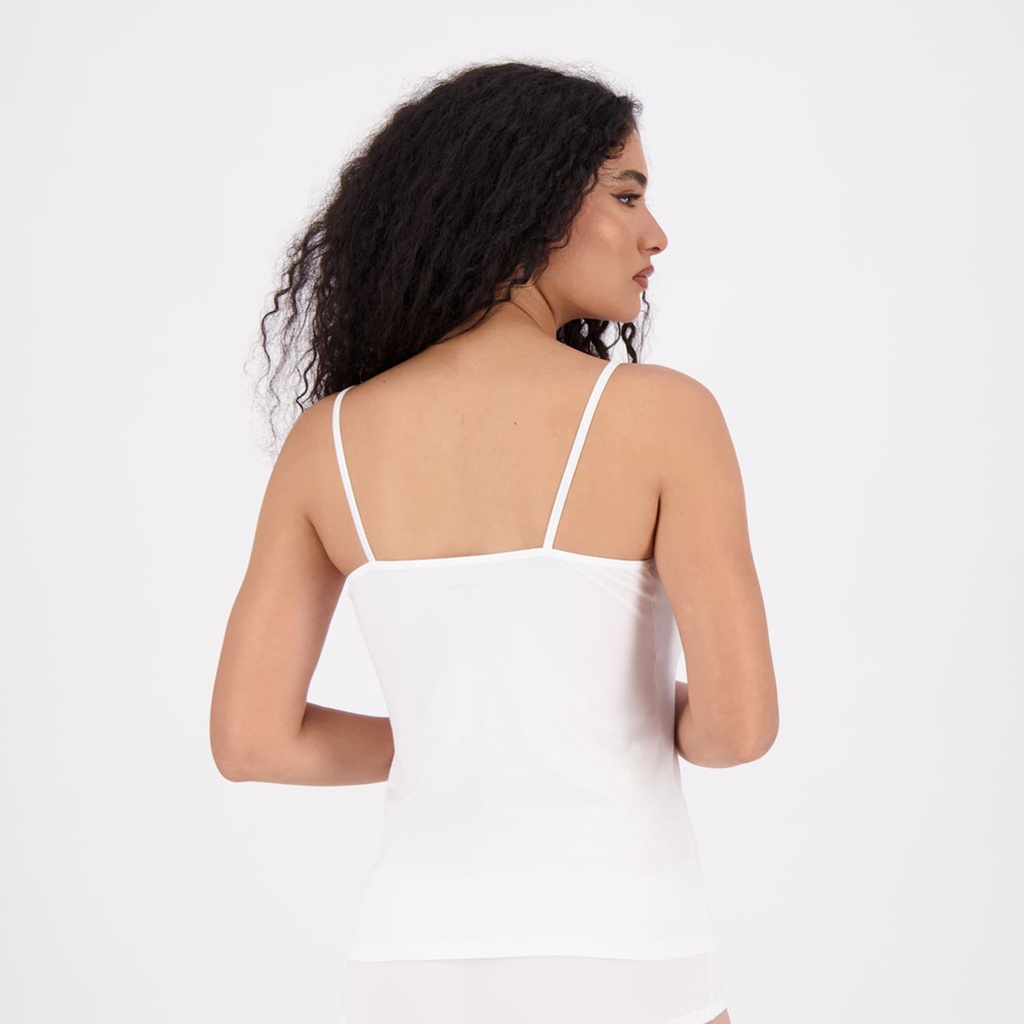 Kontakt - Caraco femme col V en microfibre extensible - Blanc 3