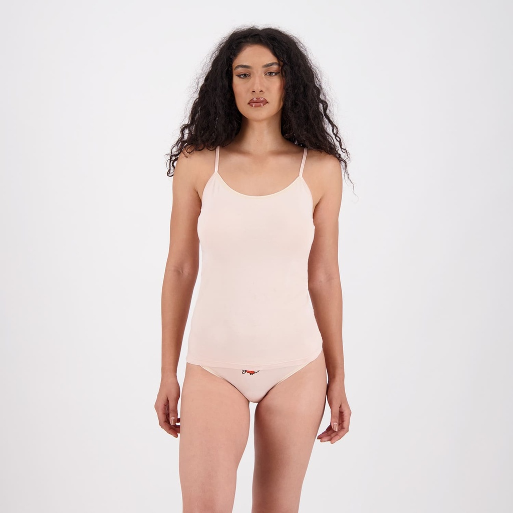 Kontakt – Caraco femme en coton stretch – Rose Poudré