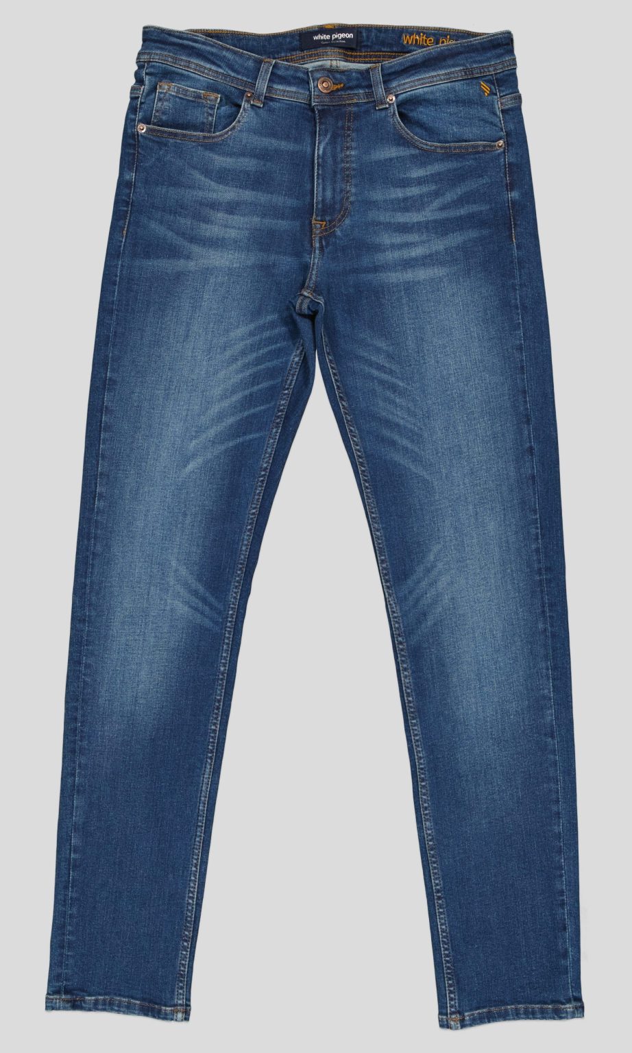 White Pigeon -Jean Slim Fit homme - BLUE USED 2