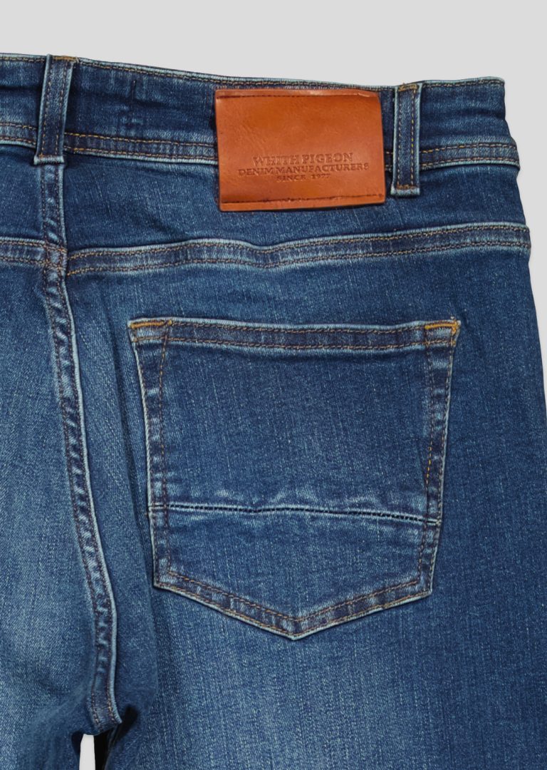 White Pigeon -Jean Slim Fit homme - BLUE USED 4