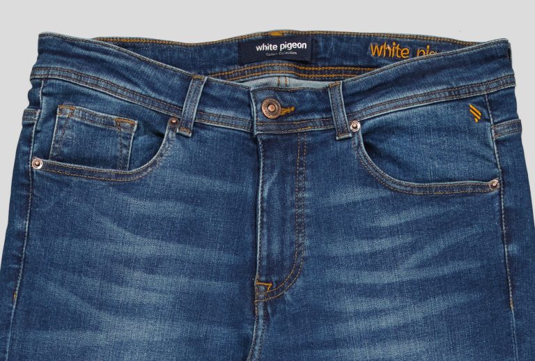 White Pigeon -Jean Slim Fit homme - BLUE USED 5