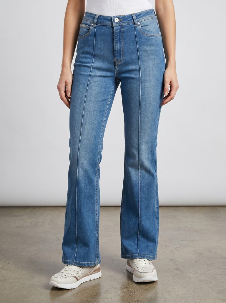White Pigeon – PANTALON STRAIGHT LARGE FIT – DARK USED