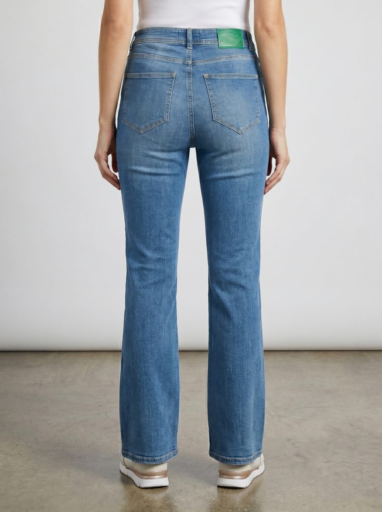 White Pigeon -PANTALON STRAIGHT LARGE FIT - Dark Used 2