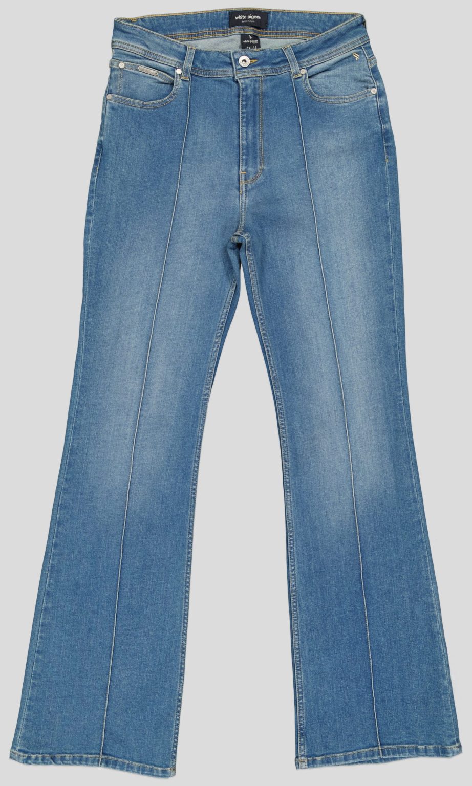 White Pigeon - PANTALON STRAIGHT LARGE FIT - DARK USED 3