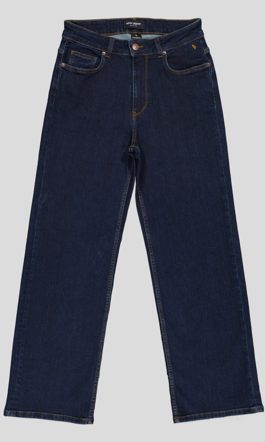 White Pigeon - PANTALON FEMME STRAIGHT FIT - DARK STONE 3