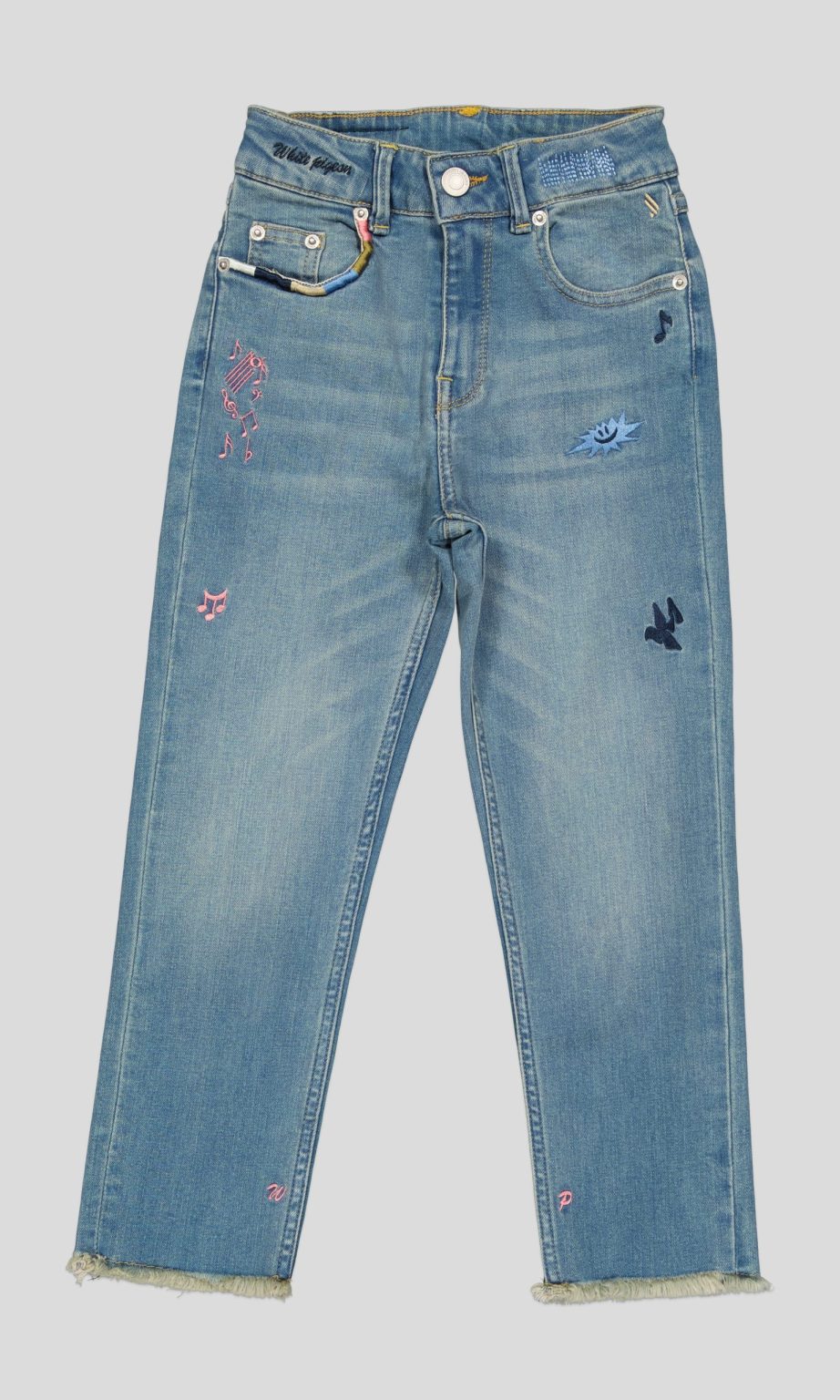 White Pigeon - PANTALON JEAN FASHION Impressioné - DESTROYED 2