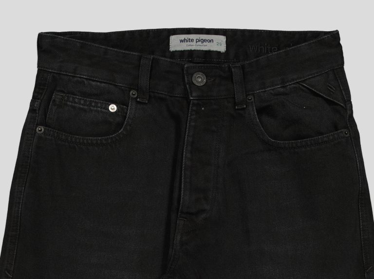 White Pigeon - Jean homme regular fit en denim 100% coton - Noir 4