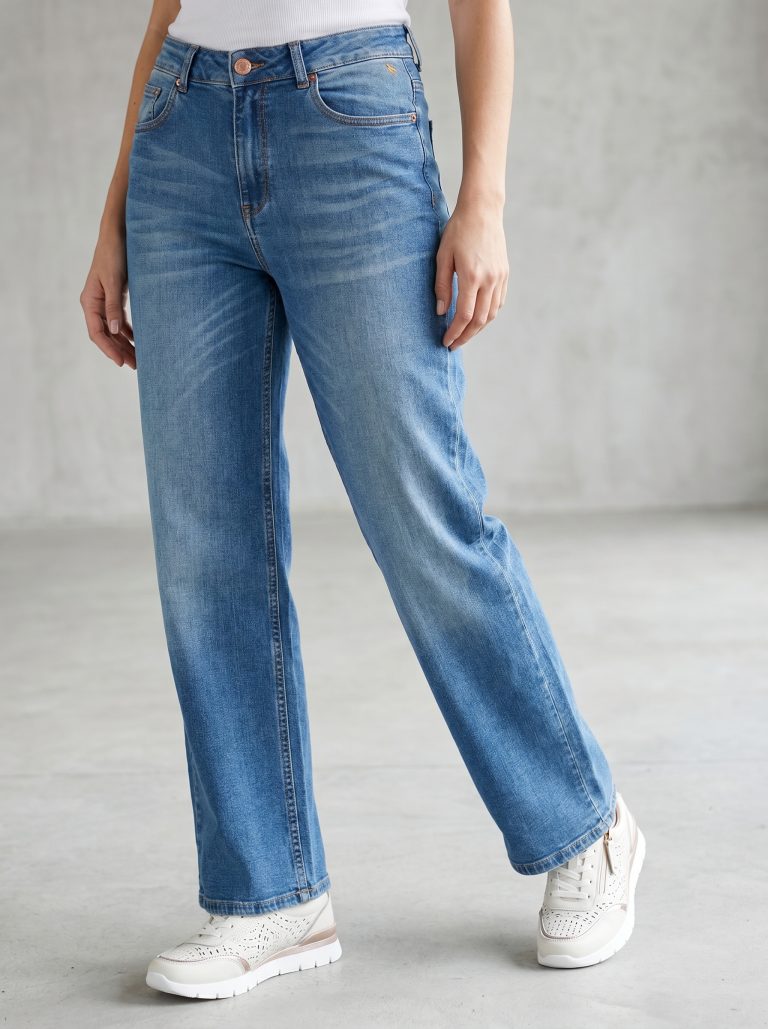 White Pigeon – PANTALON FEMME STRAIGHT FIT – MEDIUM STONE